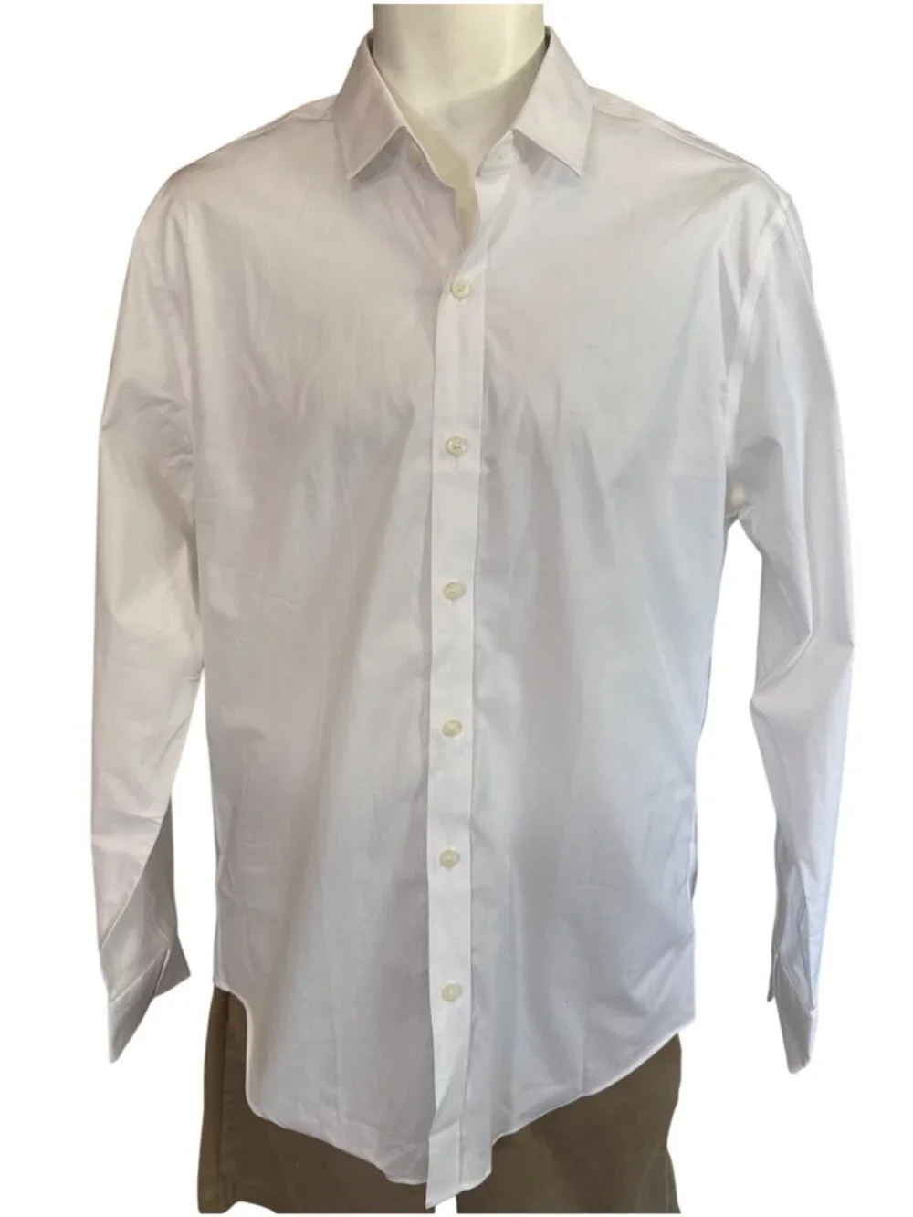 J Crew Mens Wrinkle-Free Dress Shirt~Size M 15-15.5~White Slim Fit NWT L17 25